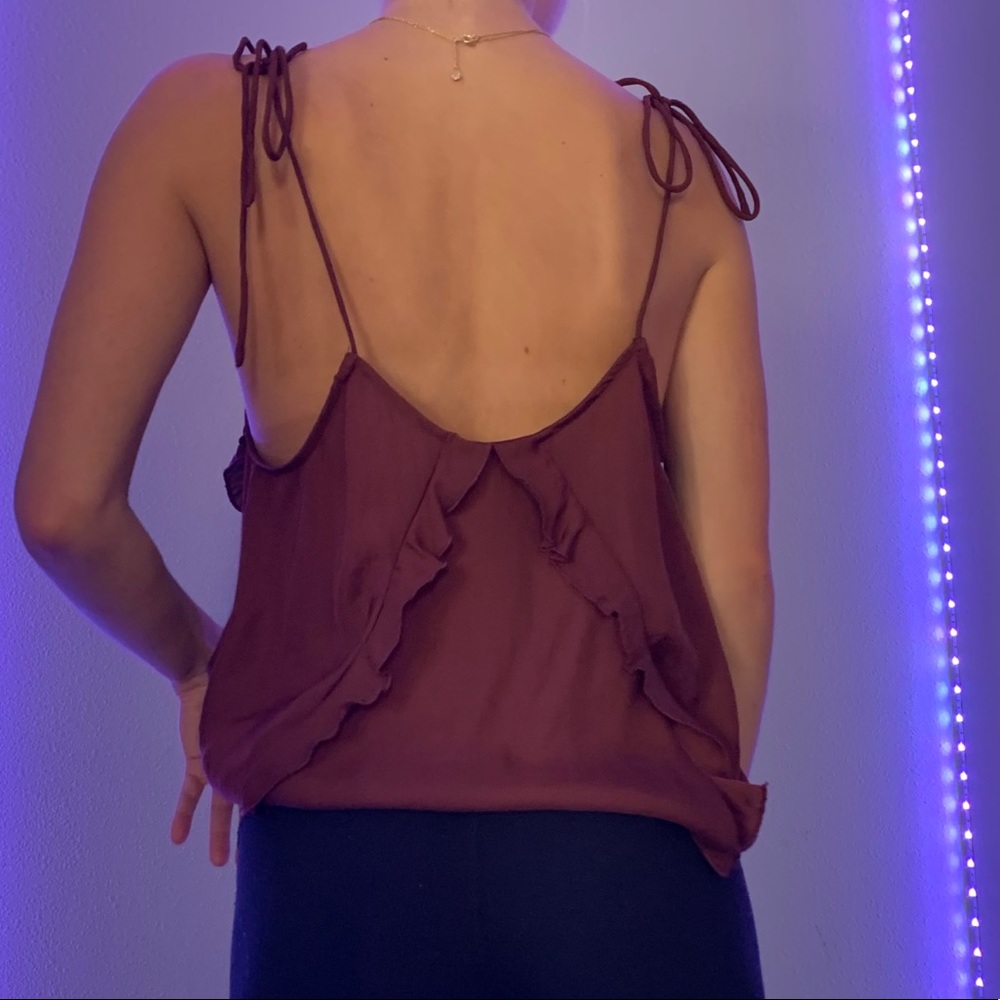 Silky pretty ruffle top
